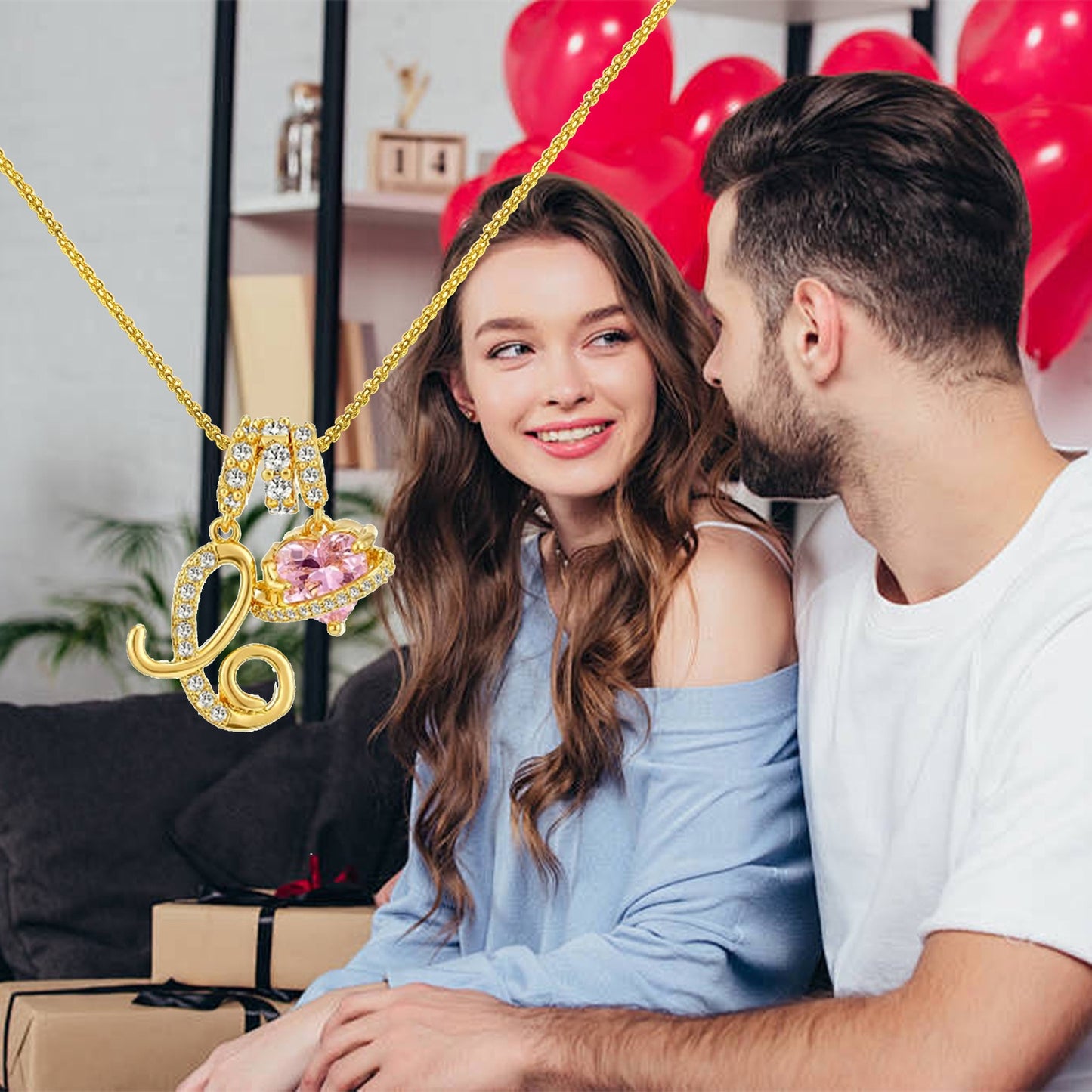Auksinė raidžių vėrinys nuo A iki Z