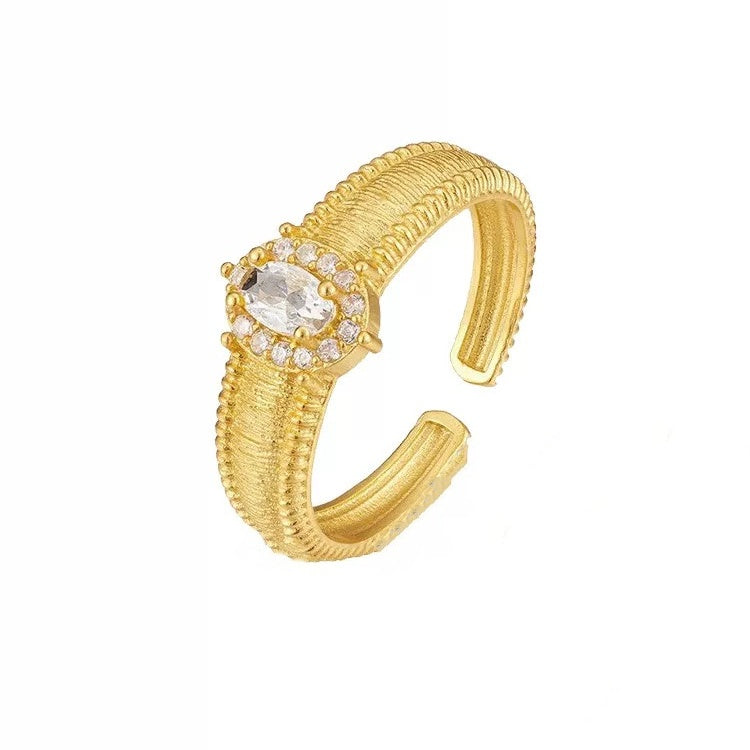 Royal Gemstones Ring - Justerbar Åben Ring