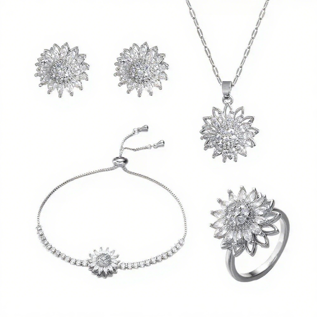 Conjunto de Joias Mood Girassol – Design Rotativo