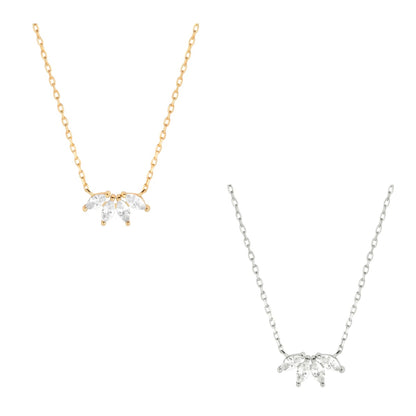 925 Silver Marquise Crystal Necklace