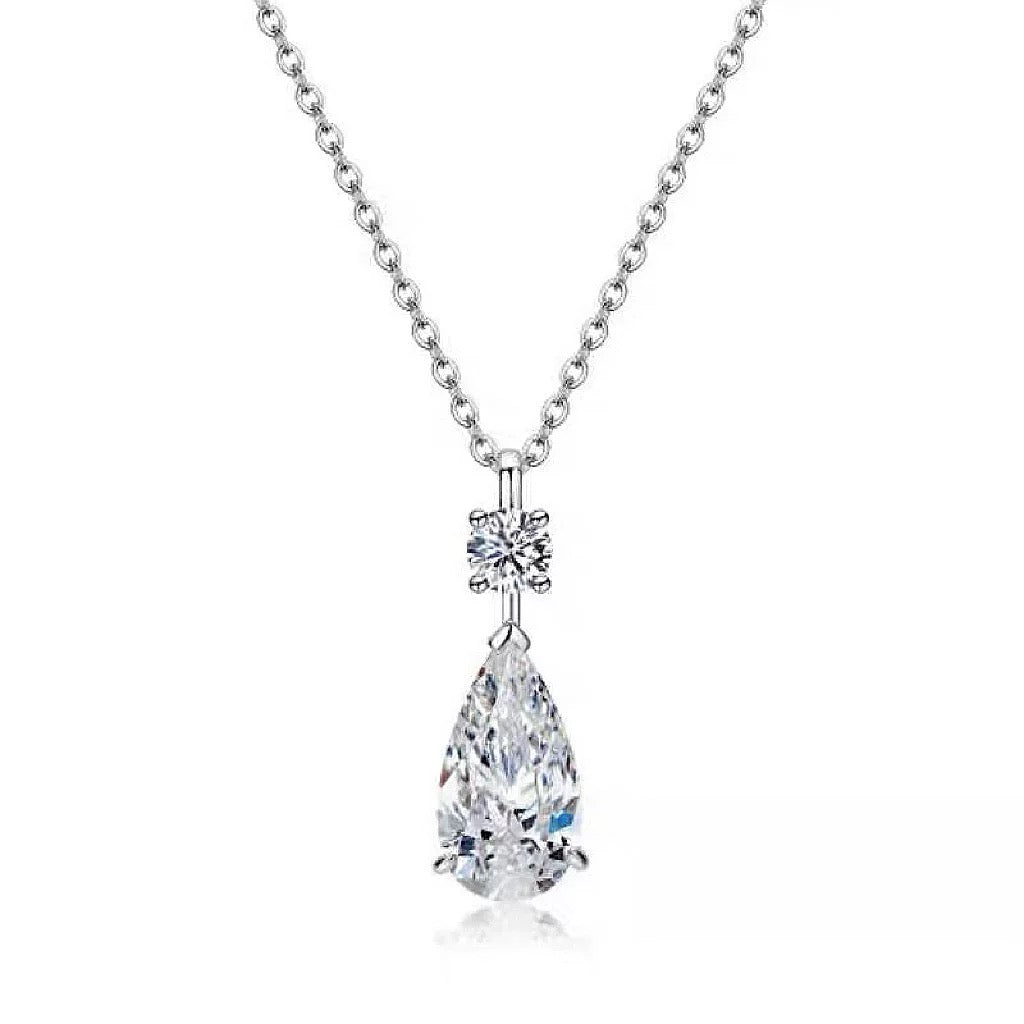 Drop Diamant Halskette & Ohrringe