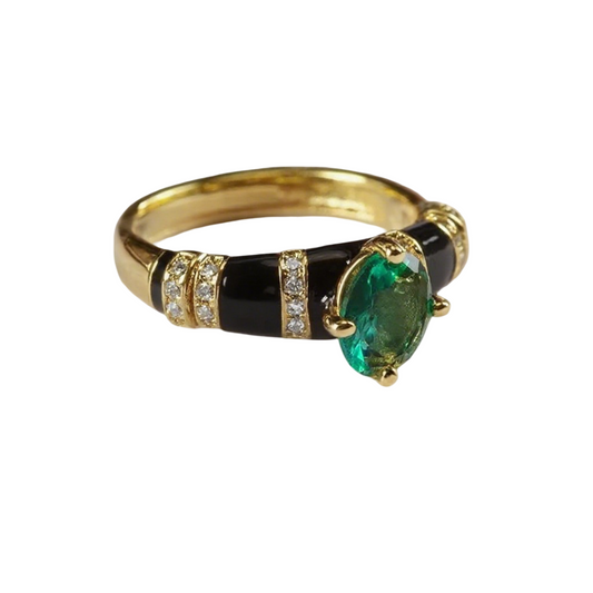Bague Éclipse Émeraude