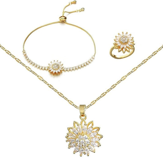 Ensemble de bijoux Sunflower Mood – Design rotatif