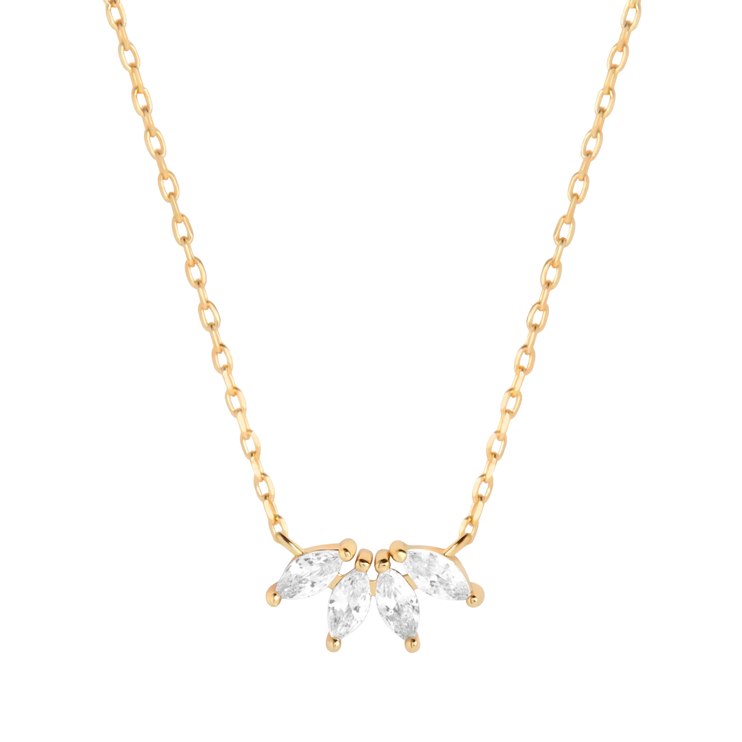 925 Silver Marquise Crystal Necklace