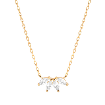 925 Silver Marquise Crystal Necklace