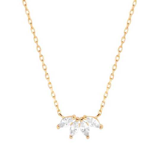 925 Silver Marquise Crystal Necklace